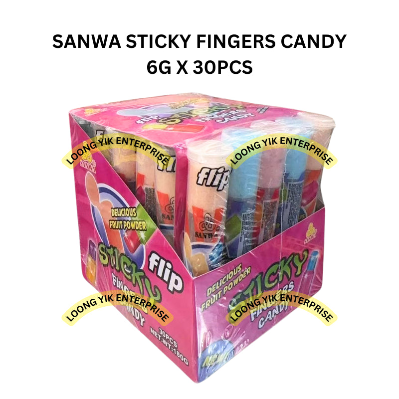 SANWA STICKY FINGERS CANDY 6G X 30PCS HALAL