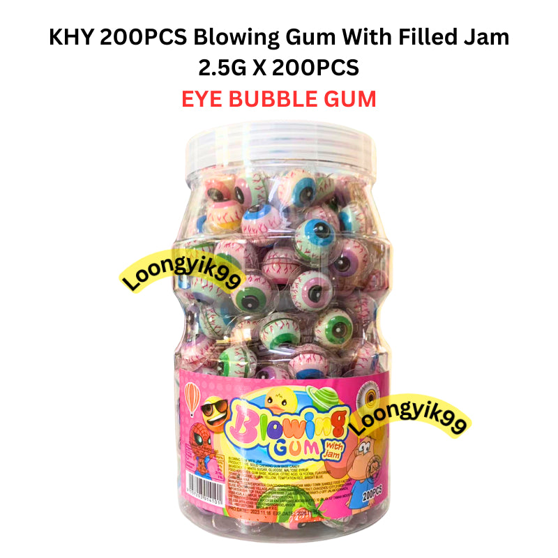 KHY 200PCS Blowing Gum With Filled Jam BUBBLE GUM CANDY GULA GETAH 2.5G X 200PCS HALAL