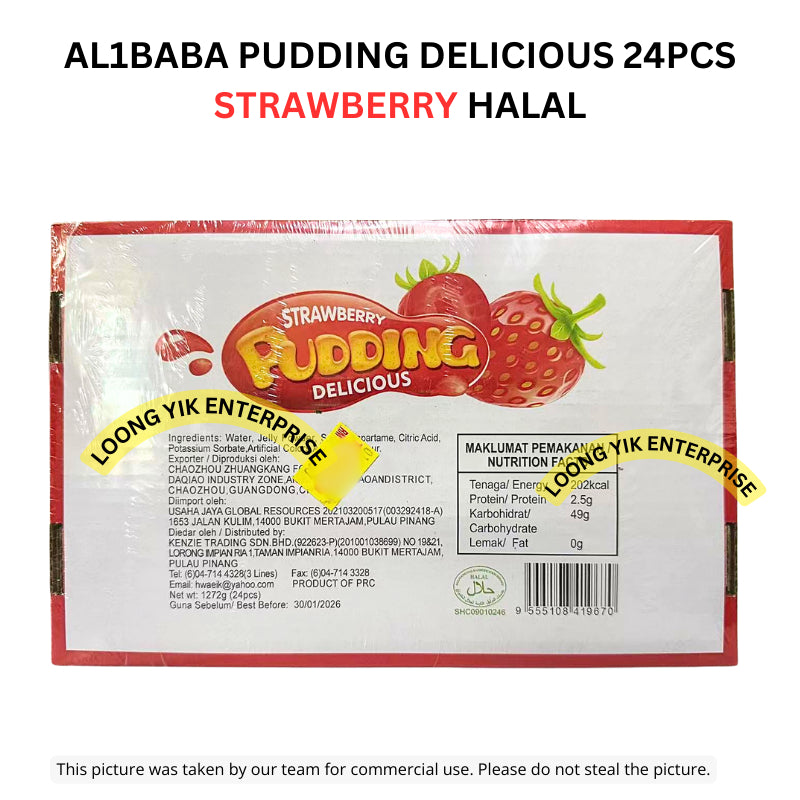 AL1BABA PUDDING DELICIOUS 24PCS STRAWBERRY/GRAPE/MANGO HALAL