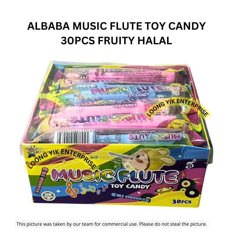 ALBABA MUSIC FLUTE TOY CANDY 30PCS FRUITY HALAL