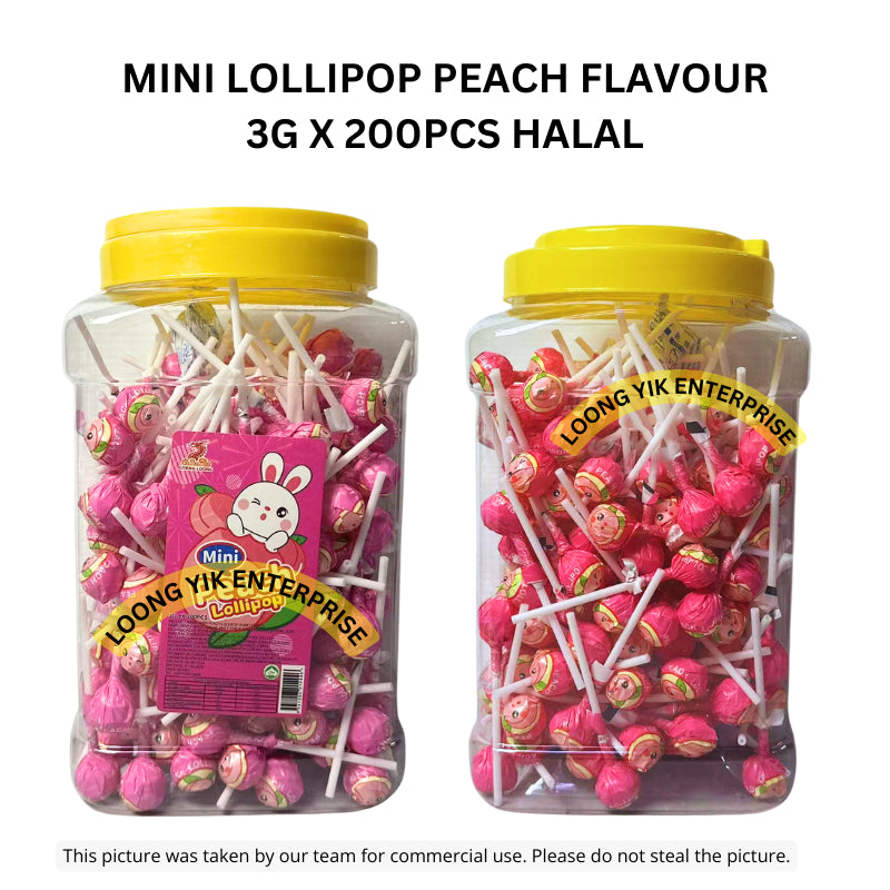 HEPIN MINI LOLLIPOP FRUITY FLAVOR 200PCS HALAL