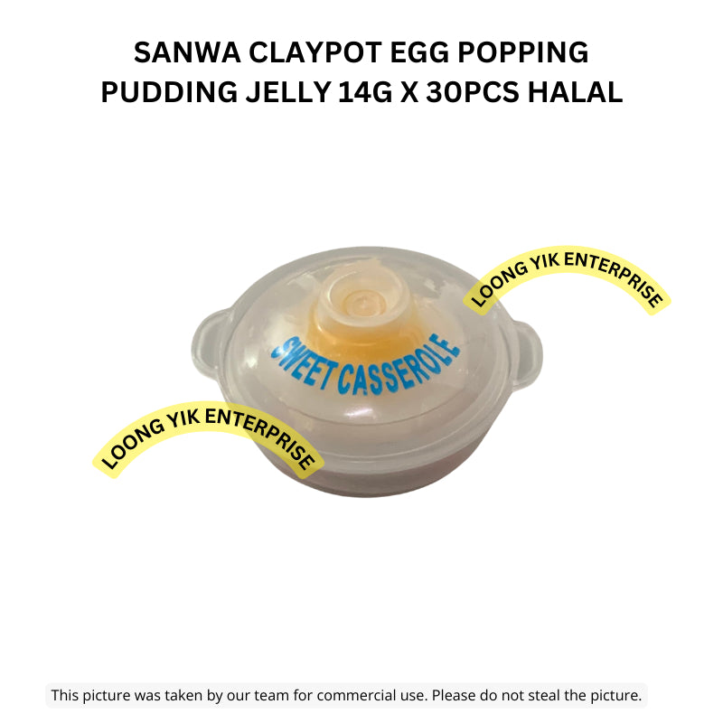 SANWA CLAYPOT EGG POPPING PUDDING JELLY 14G X 30PCS HALAL