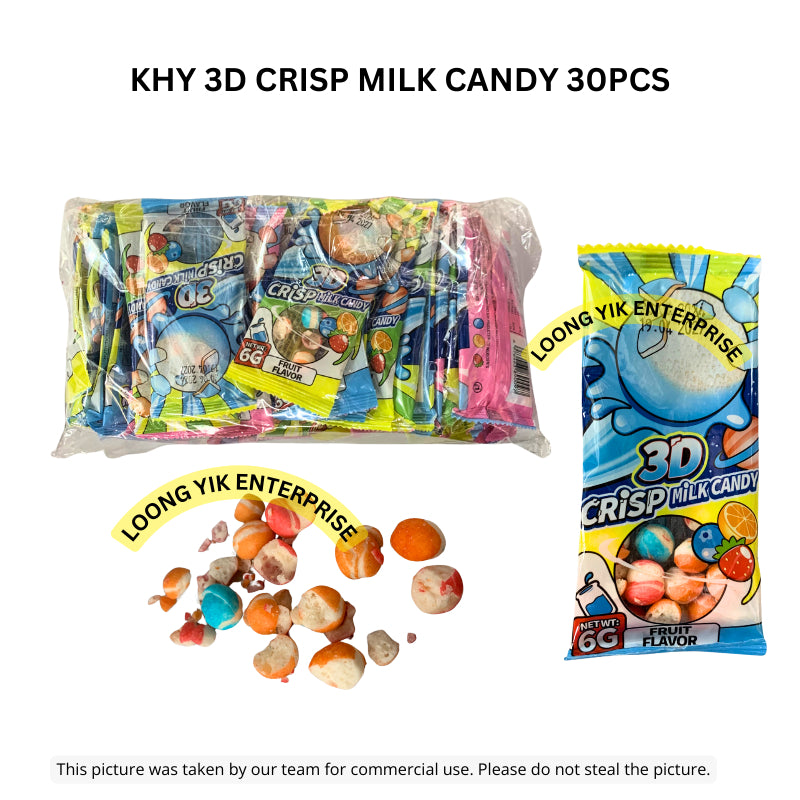 KHY 3D CRISP MILK CANDY 30PCS