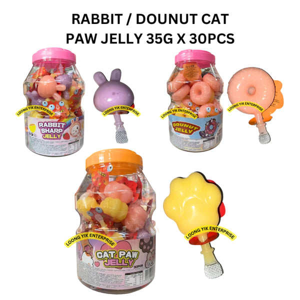 RABBIT DOUNUT CAT PAW JELLY 35G X 30PCS