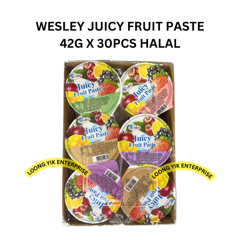 WESLEY JUICY FRUIT PASTE 42G X 30PCS HALAL