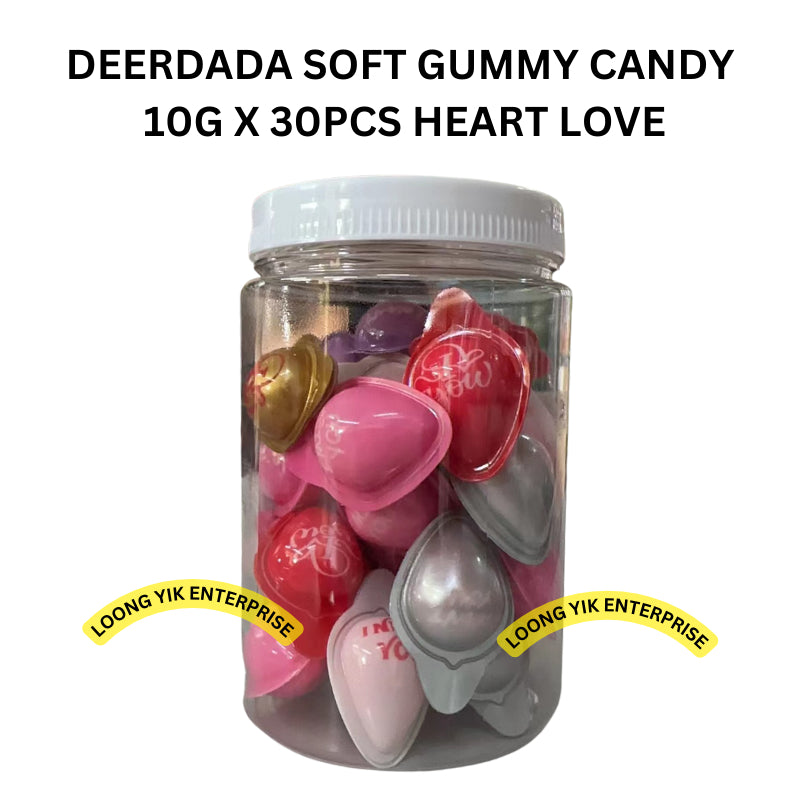 DEERDADA SOFT GUMMY CANDY 10G X 30PCS HEART LOVE