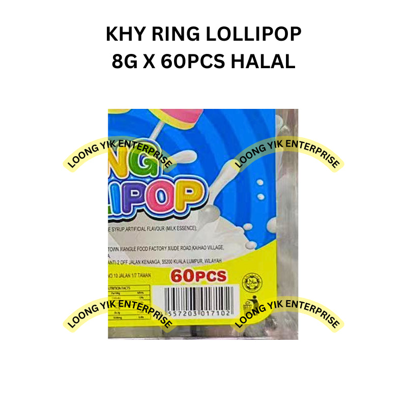 KHY RING LOLLIPOP 8G X 60PCS HALAL