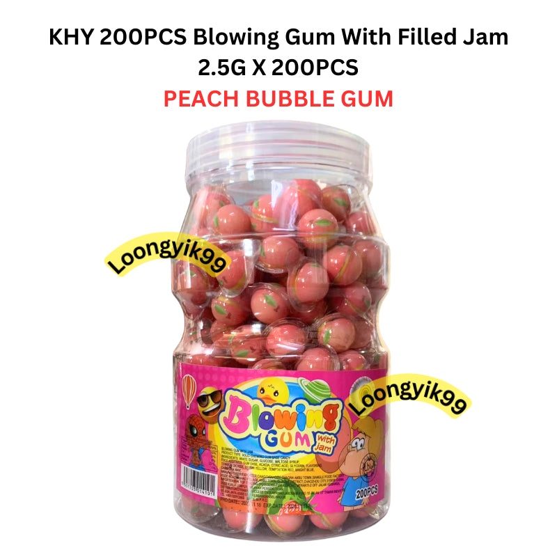 KHY 200PCS Blowing Gum With Filled Jam BUBBLE GUM CANDY GULA GETAH 2.5G X 200PCS HALAL