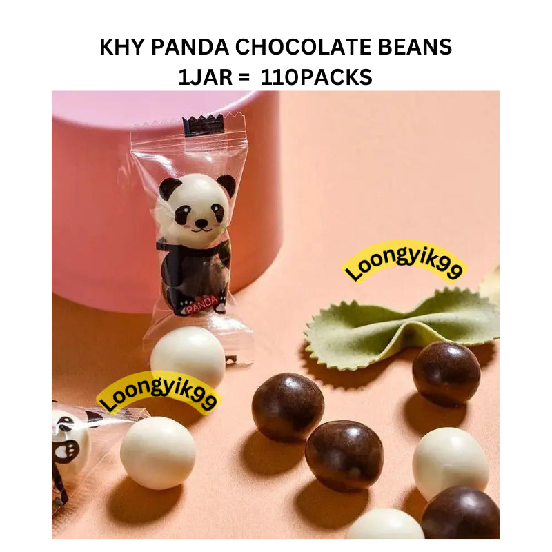 KHY PANDA CHOCOLATE / LUCKY CAT CHOCOLATE BEANS 110PCS HALAL