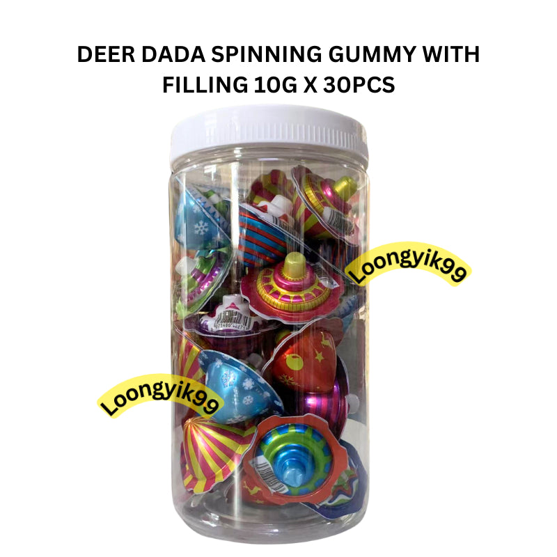 DEER DADA SPINNING GUMMY WITH FILLING 10G X 30PCS