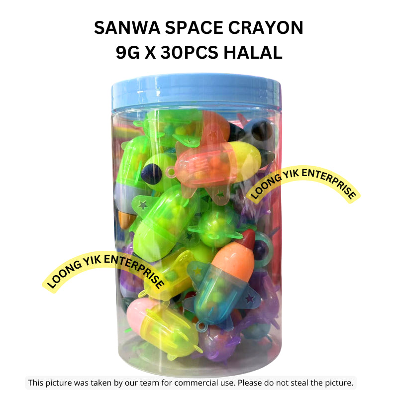 SANWA SPACE CRAYON CANDY 9G X 30PCS HALAL