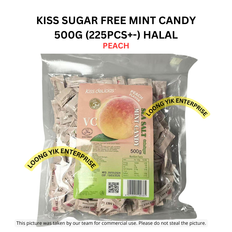 KISS SUGAR FREE MINT CANDY 500G (225PCS+-) HALAL