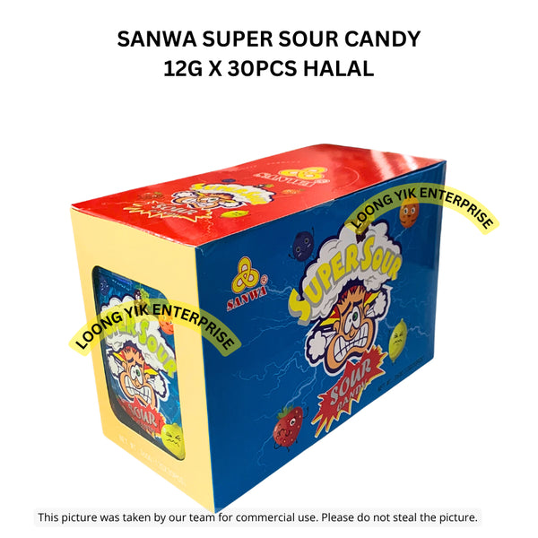 SANWA SUPER SOUR CANDY 12G X 30PCS HALAL