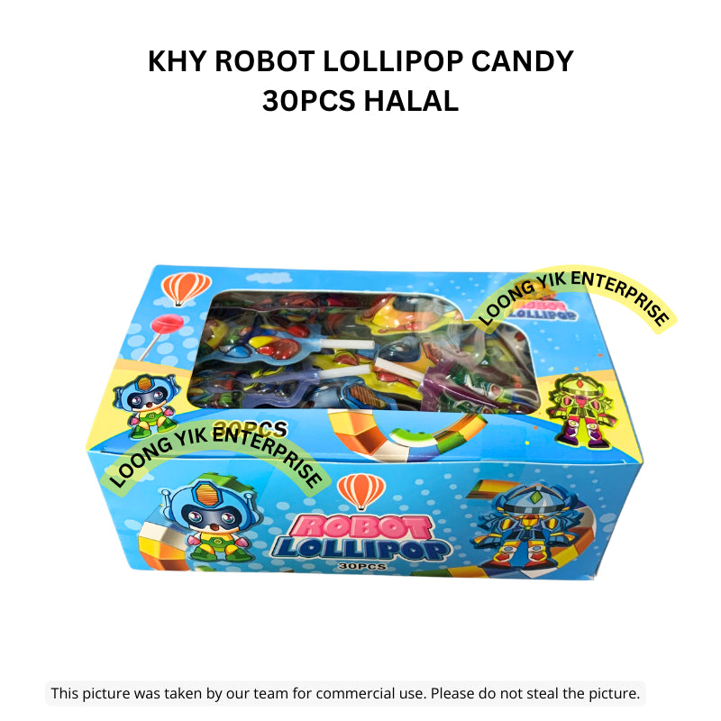 KHY ROBOT LOLLIPOP CANDY 30PCS HALAL