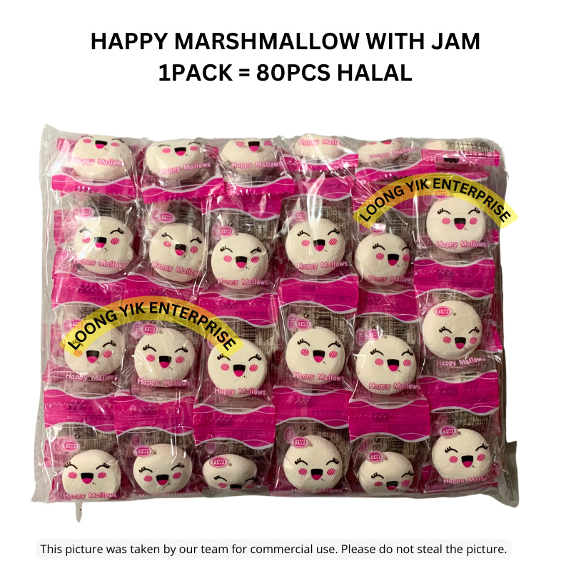 SANWA EYE / HAPPY MARSHMALLOW WITH JAM 80PCS HALAL