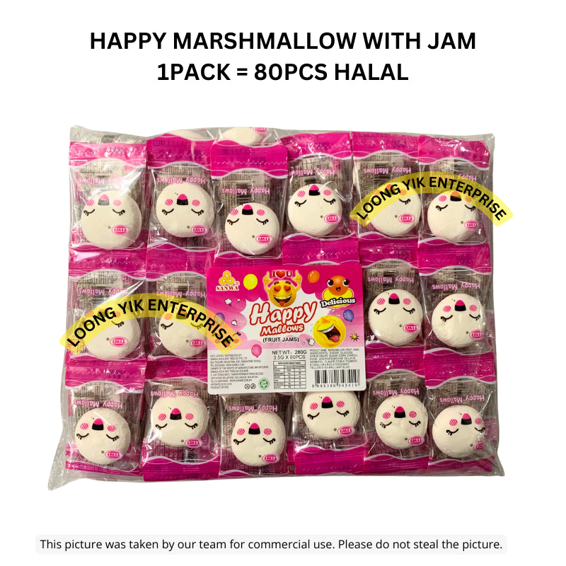 SANWA EYE / HAPPY MARSHMALLOW WITH JAM 80PCS HALAL