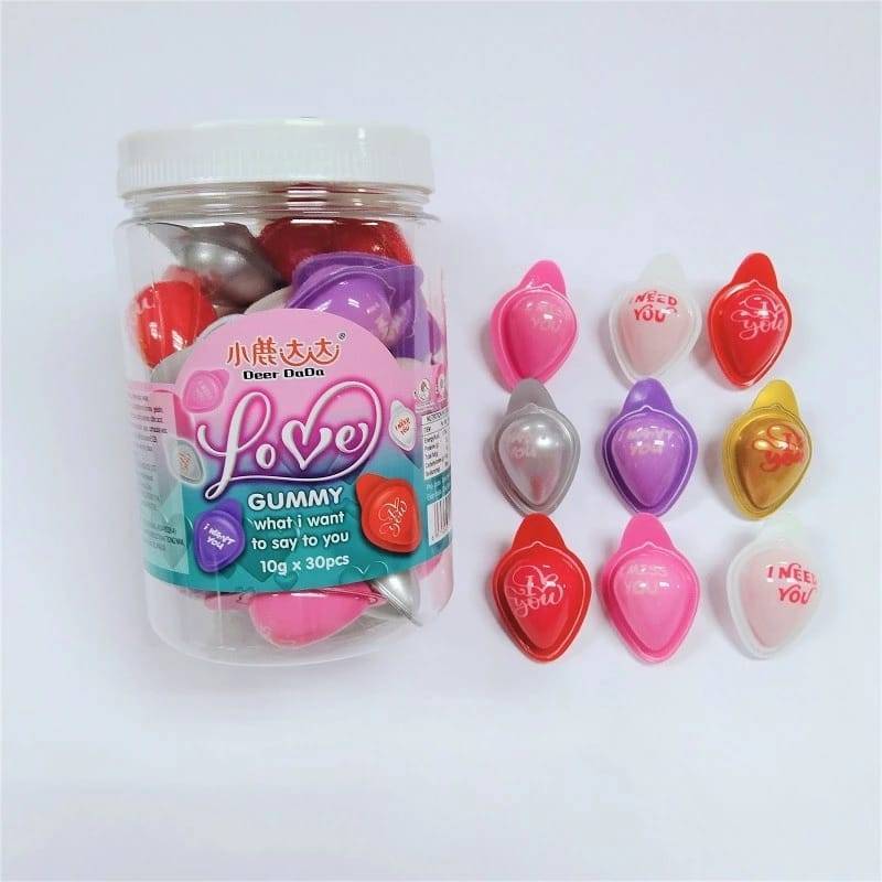 DEERDADA SOFT GUMMY CANDY 10G X 30PCS HEART LOVE