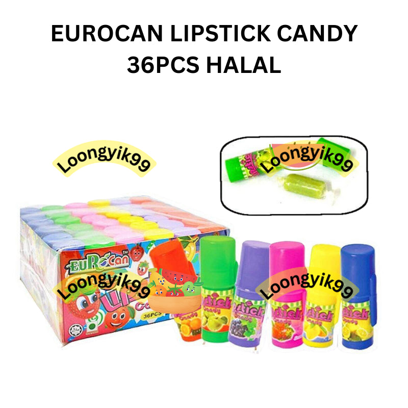 EUROCAN LIPSTICK CANDY 36PCS HALAL