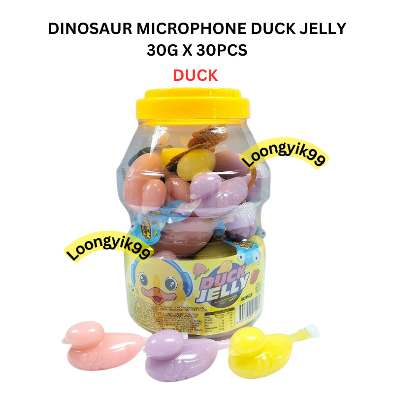 DINOSAUR MICROPHONE DUCK JELLY PUDDING 30G X 30PCS HALAL