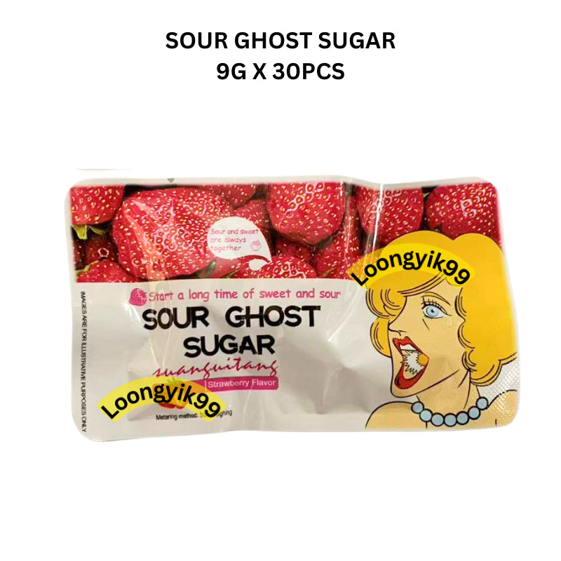 SOUR GHOST SUGAR 9G X 30PCS HALAL CANDY