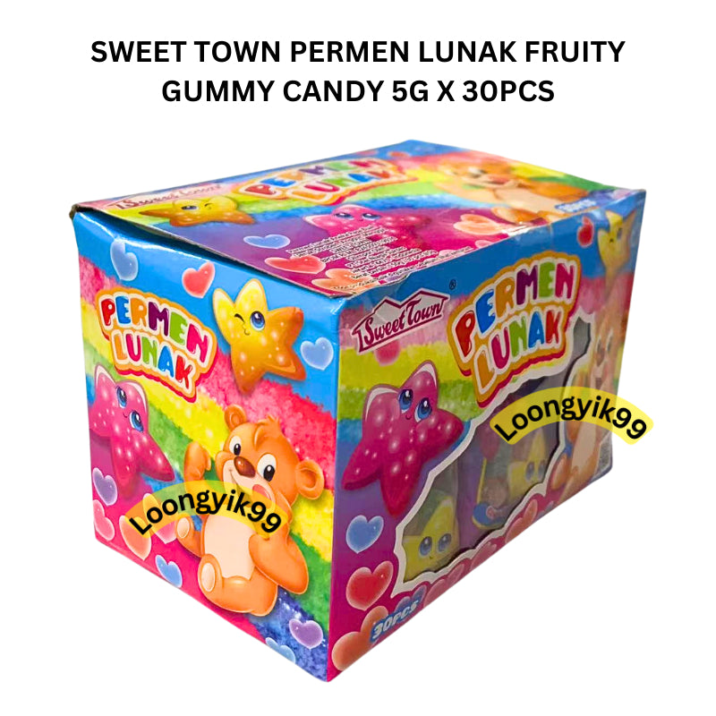 SWEET TOWN PERMEN LUNAK FRUITY GUMMY CANDY 5G X 30PCS HALAL