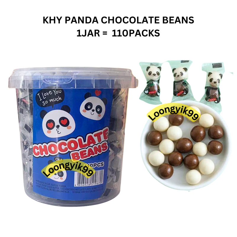 KHY PANDA CHOCOLATE / LUCKY CAT CHOCOLATE BEANS 110PCS HALAL