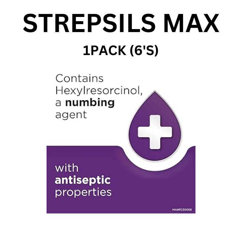 1Packet Strepsils Max Triple Action Blackcurrant (6's)