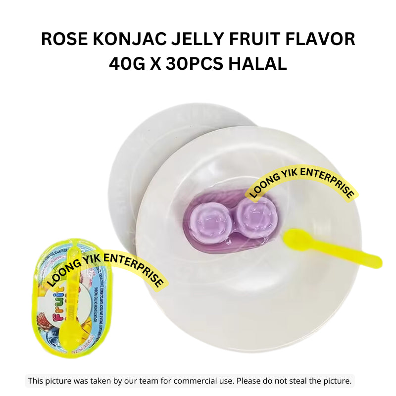 ROSE KONJAC JELLY FRUIT FLAVOR 40G X 30PCS HALAL