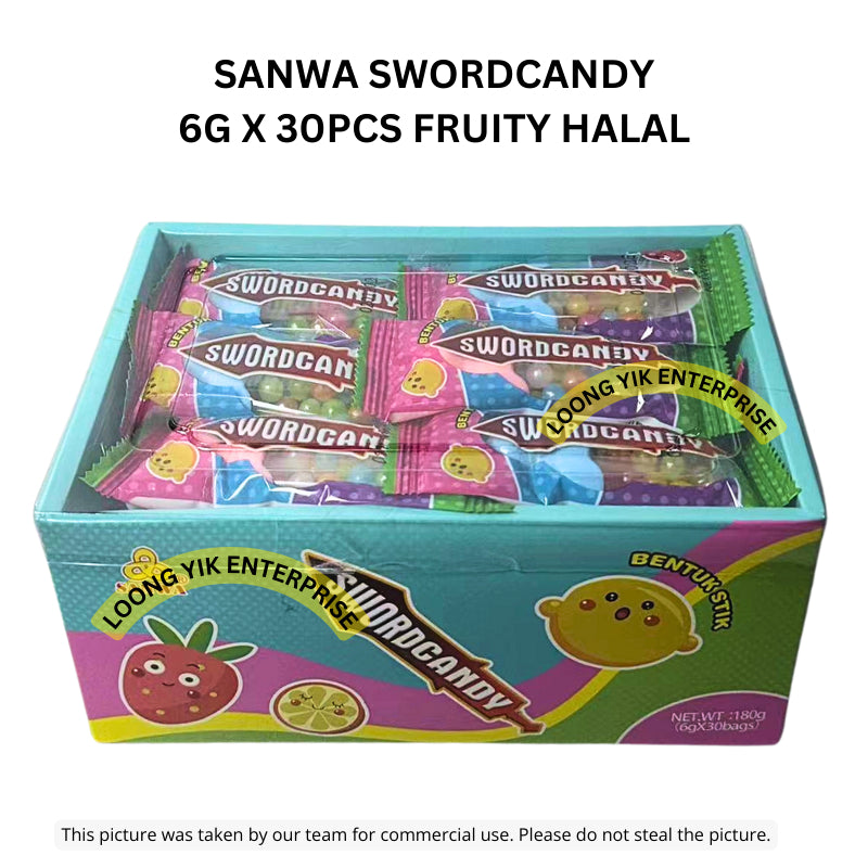 SANWA SWORDCANDY 6G X 30PCS FRUITY HALAL