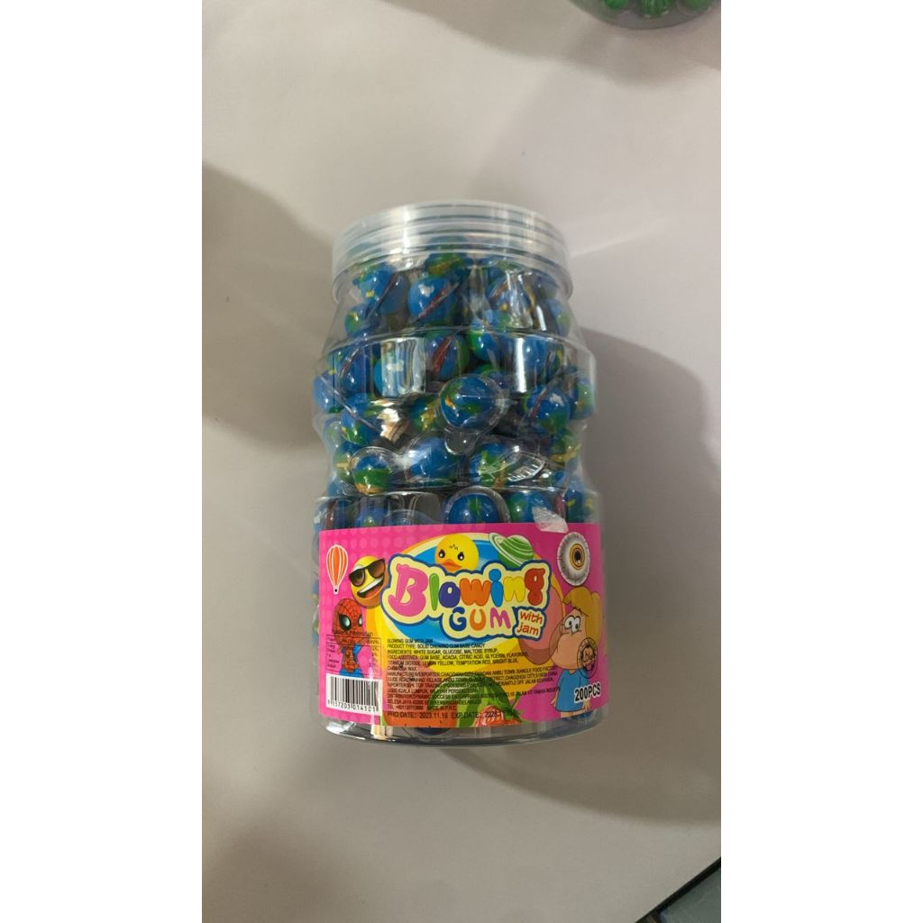 KHY 200PCS Blowing Gum With Filled Jam BUBBLE GUM CANDY GULA GETAH 2.5G X 200PCS HALAL