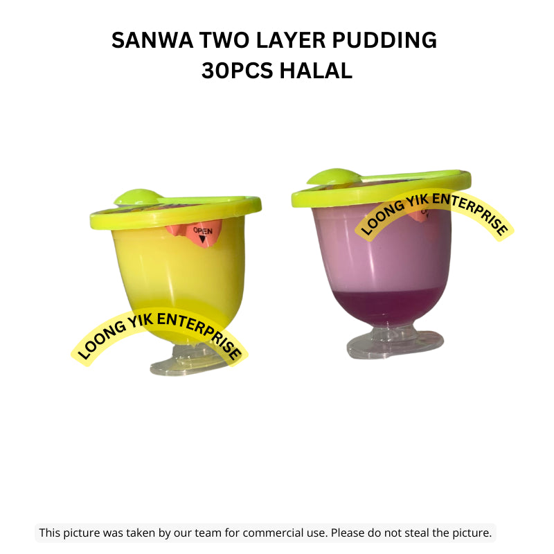 SANWA TWO LAYER PUDDING / JAMMY CUP FRUIT JAM30PCS HALAL