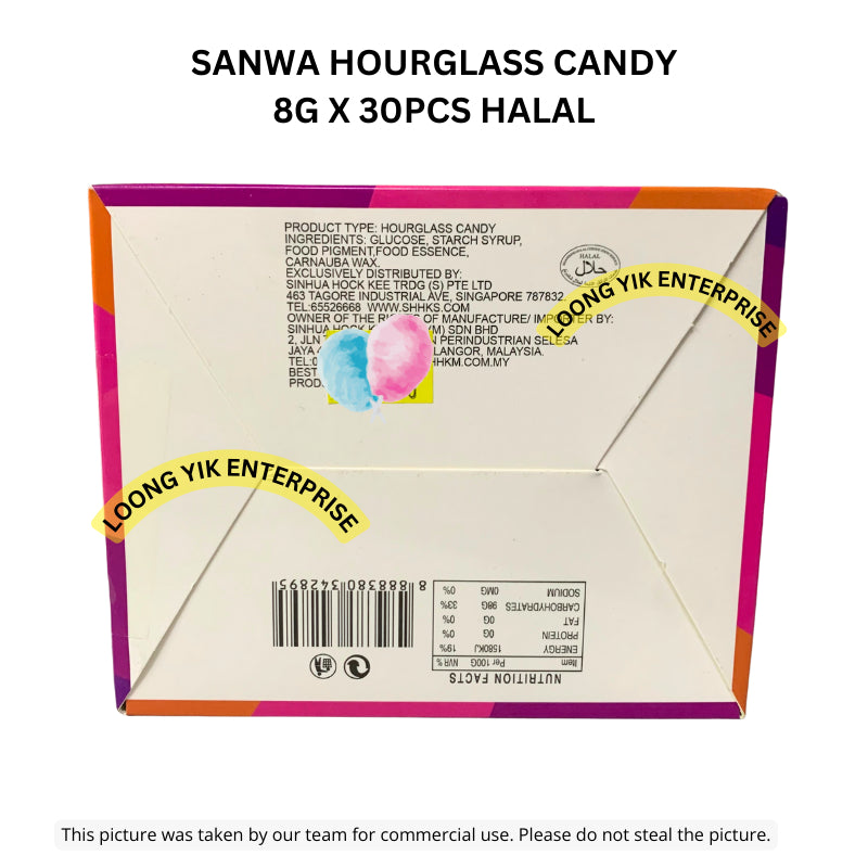 SANWA HOURGLASS CANDY 8G X 30PCS HALAL