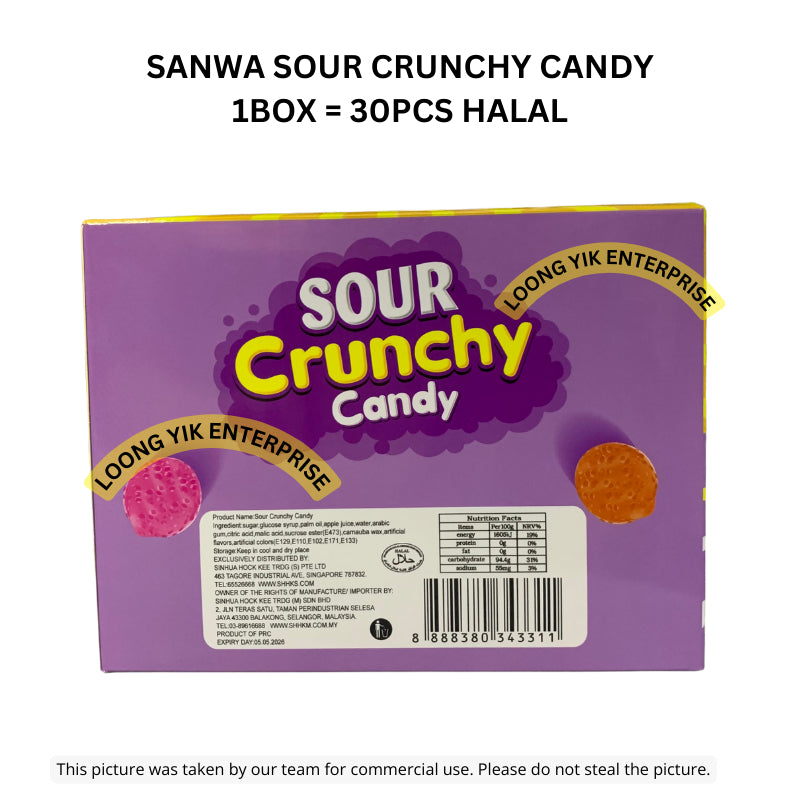 SANWA SOUR CRUNCHY CANDY 30PCS HALAL