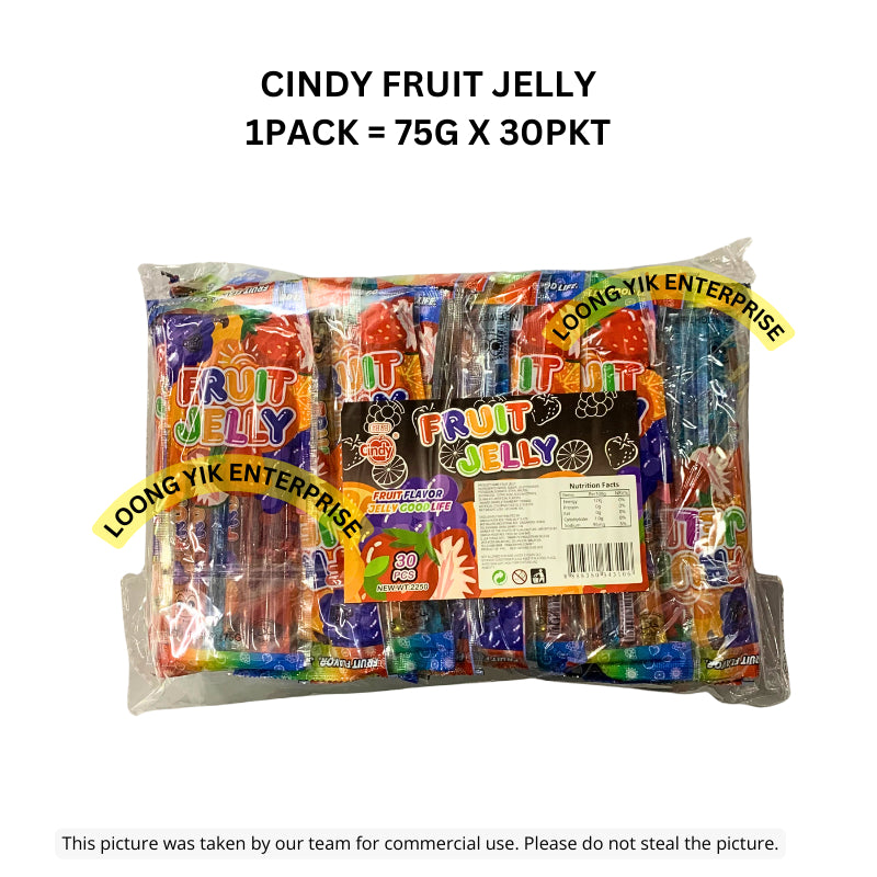 CINDY FRUIT JELLY 75G X 30PKT X 6PCS