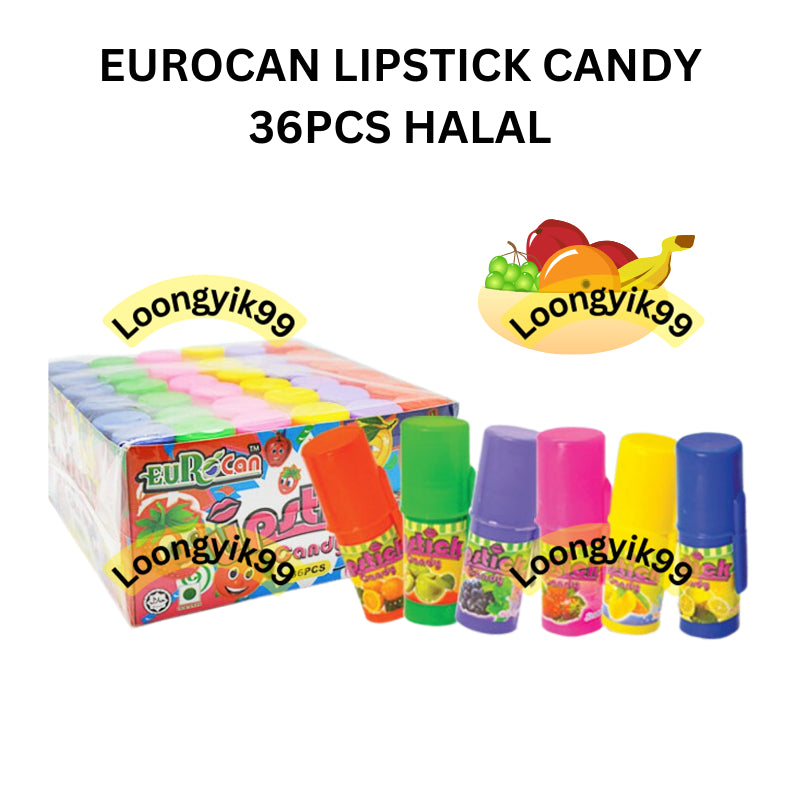 EUROCAN LIPSTICK CANDY 36PCS HALAL