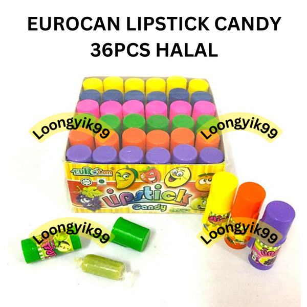 EUROCAN LIPSTICK CANDY 36PCS HALAL