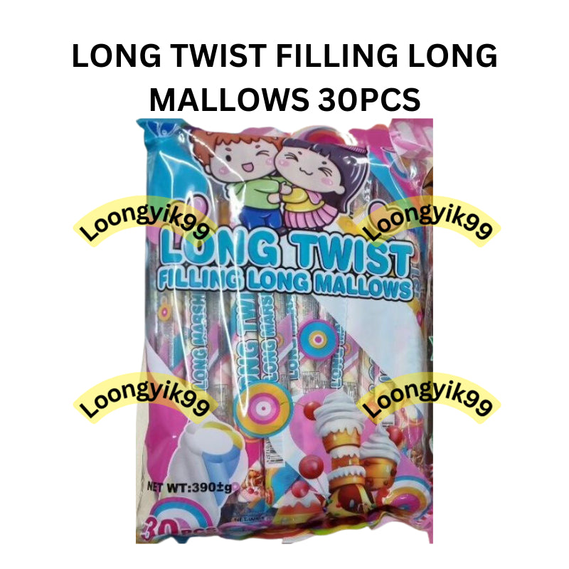 LONG TWIST FILLING LONG MALLOWS 30PCS HALAL