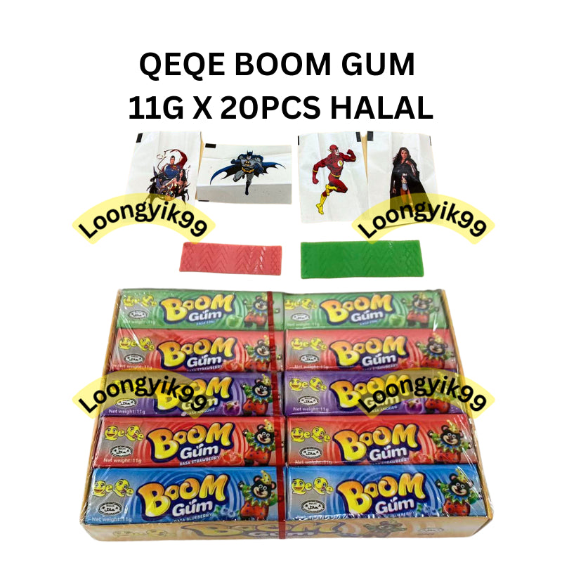 QEQE BOOM GUM 11G X 20PCS HALAL