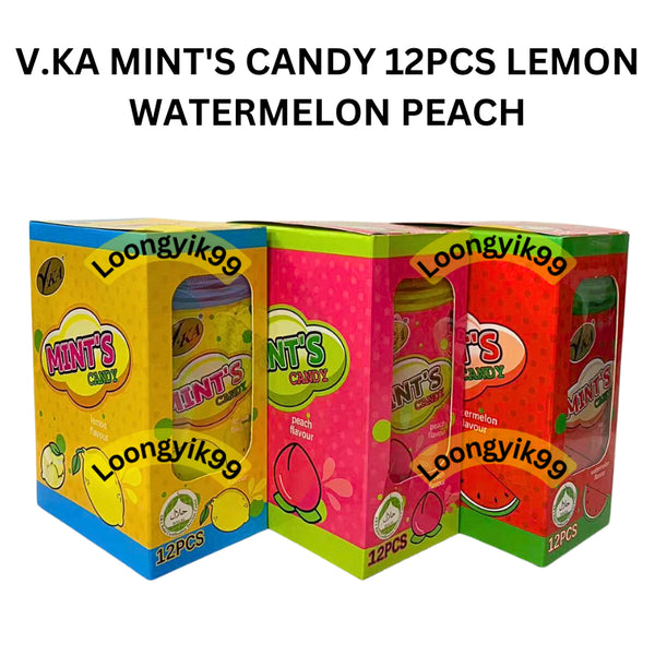 V.KA MINT'S CANDY 12PCS LEMON WATERMELON PEACH