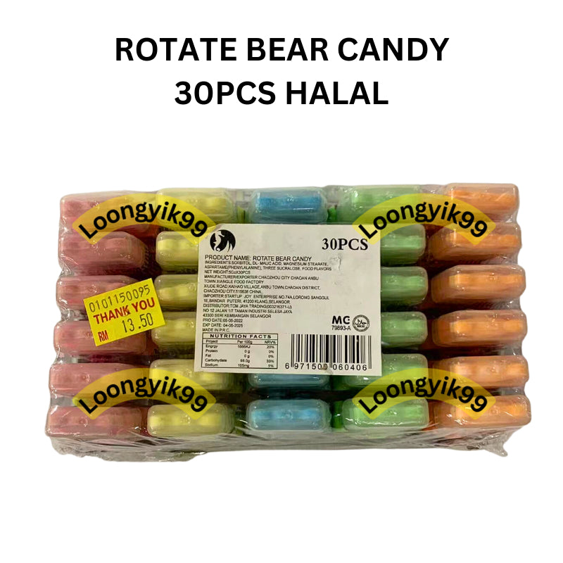 ROTATE BEAR CANDY 30PCS HALAL