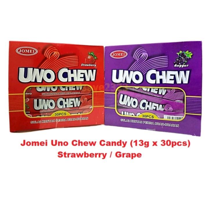 *Halal* Jomei Uno Chew Candy ( Anggur / Strawberry ) 30pcs *Bukan chewing gum, boleh telan*