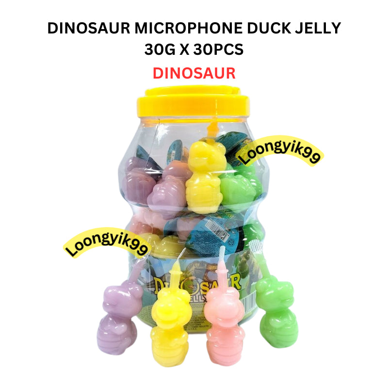 DINOSAUR MICROPHONE DUCK JELLY PUDDING 30G X 30PCS HALAL