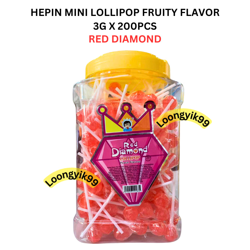 HEPIN MINI LOLLIPOP FRUITY FLAVOR 200PCS HALAL