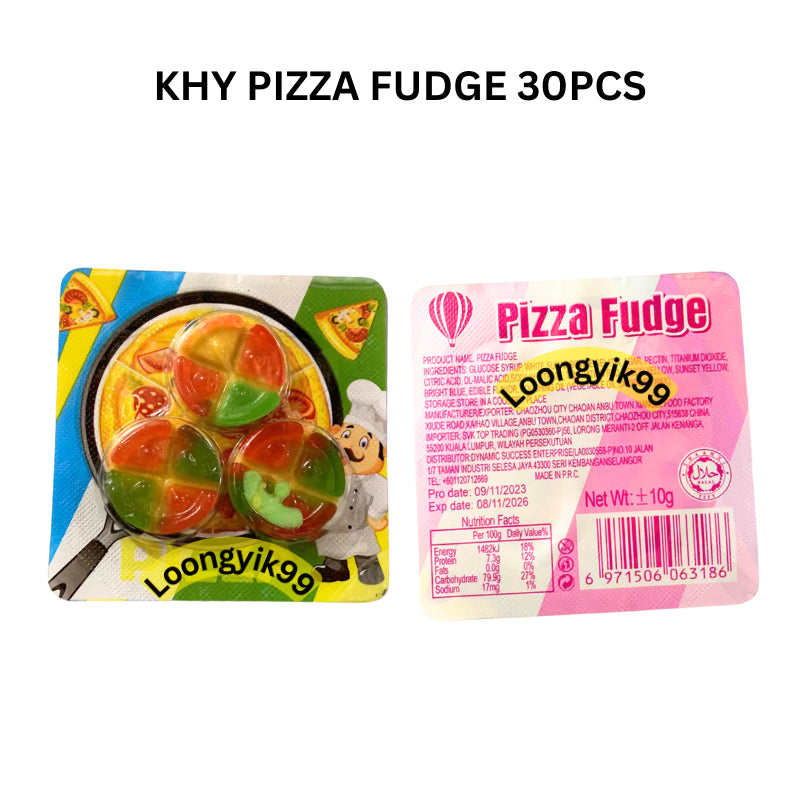 KHY PIZZA FUDGE GUMMY CANDY 30PCS HALAL