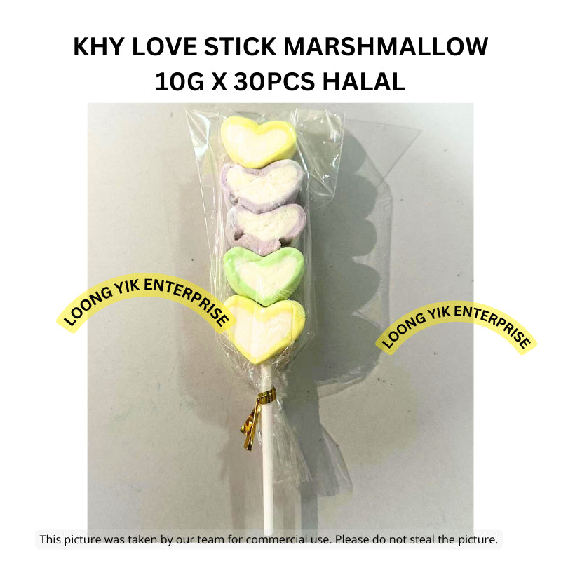 KHY LOVE STICK MARSHMALLOW 10G X 30PCS HALAL