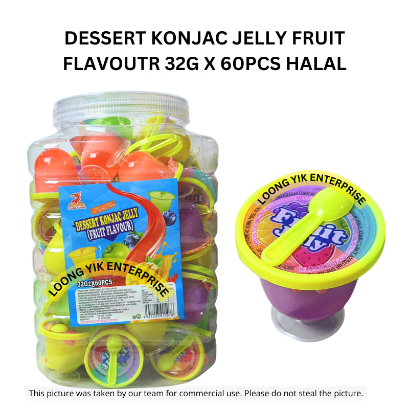 DESSERT KONJAC JELLY FRUIT FLAVOUTR 32G X 60PCS HALAL