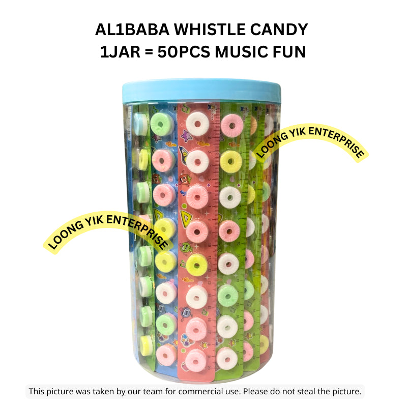 AL1BABA WHISTLE CANDY 50PCS MUSIC FUN