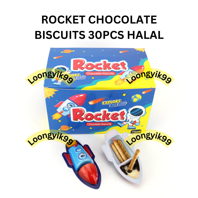 ROCKET CHOCOLATE BISCUITS 30PCS HALAL