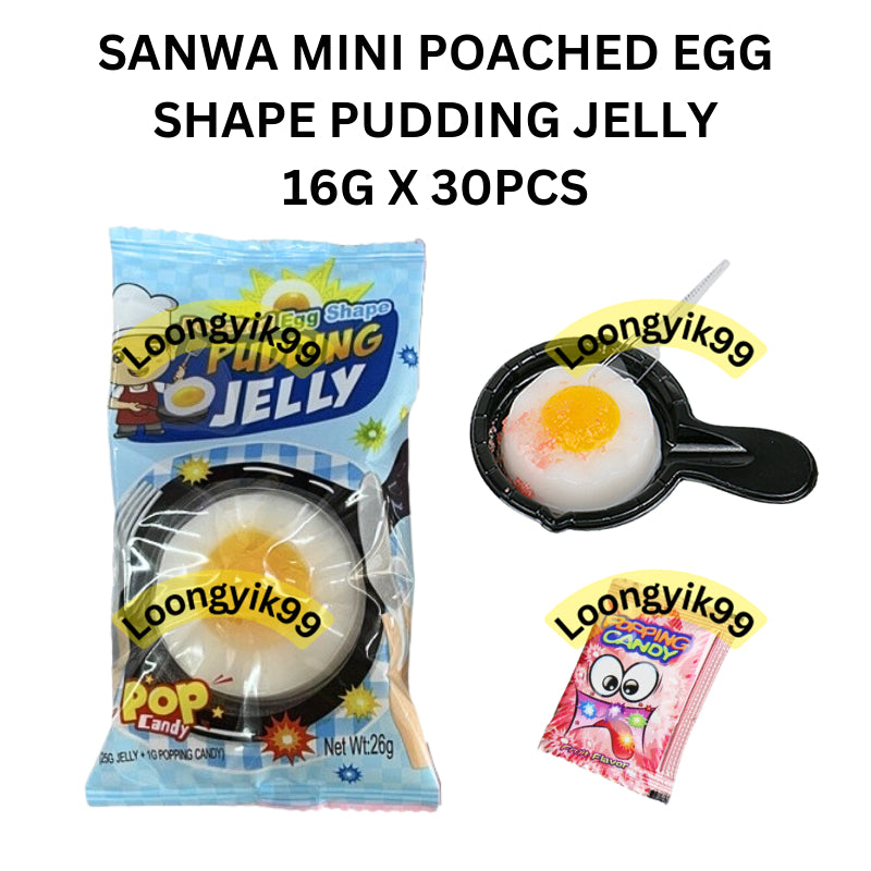 SANWA MINI POACHED EGG SHAPE PUDDING JELLY 16G X 30PCS