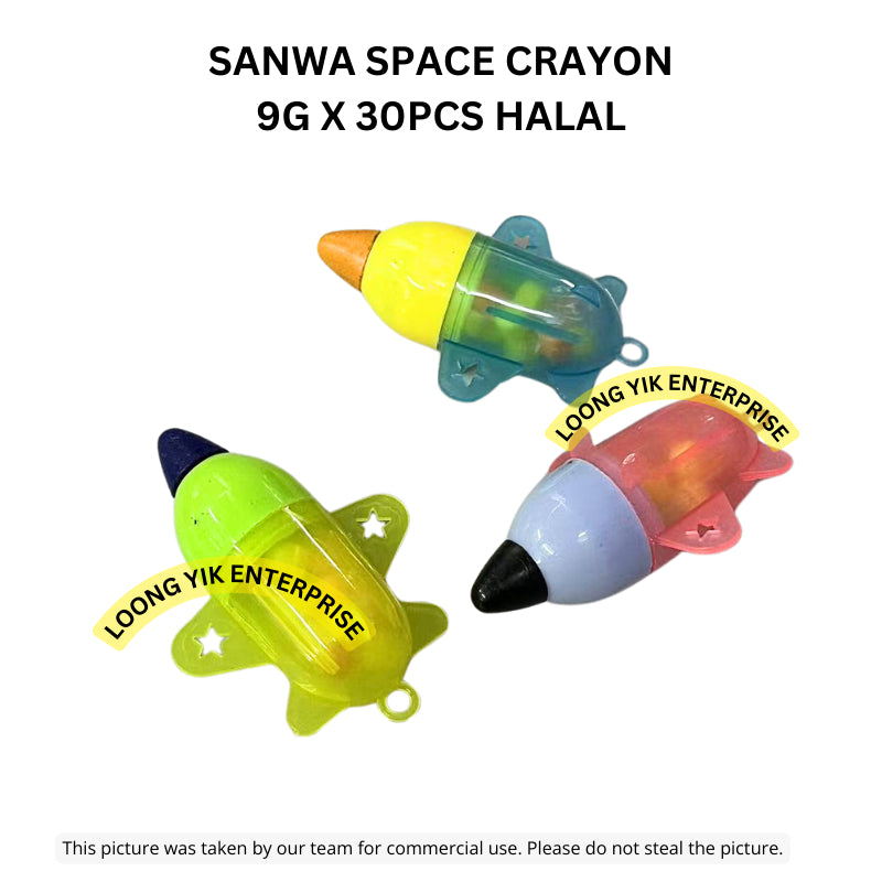 SANWA SPACE CRAYON CANDY 9G X 30PCS HALAL